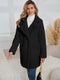 Veste d'hiver douillette pour femme, doublée polaire - croisée, manches longues