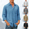 Camicia da uomo in denim a maniche lunghe con bottoni