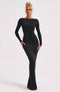 Vestido largo con corte