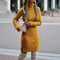 Robe en tricot à col montant pour femme