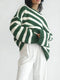 Pull rayé oversize pour femme