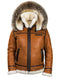 Meti - chaqueta de piel de oveja con capucha de piel