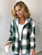 Chaqueta verde con capucha y estampado