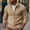 Cardigan termico classico a zip intera da uomo in maglia