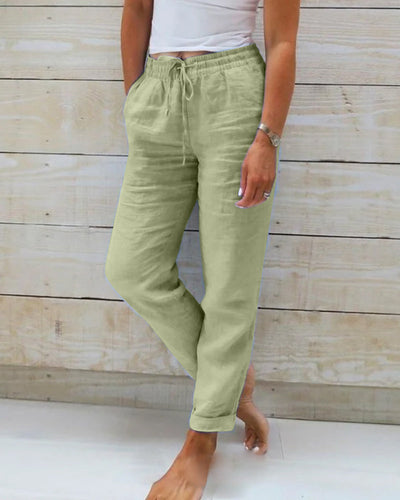 Pantalon respirant avec taille élastique et coupe décontractée