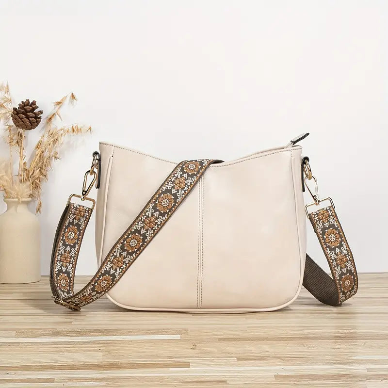 Borsa a tracolla da donna - Pelle vegana - Tracolla regolabile - Elegante e per tutti i giorni