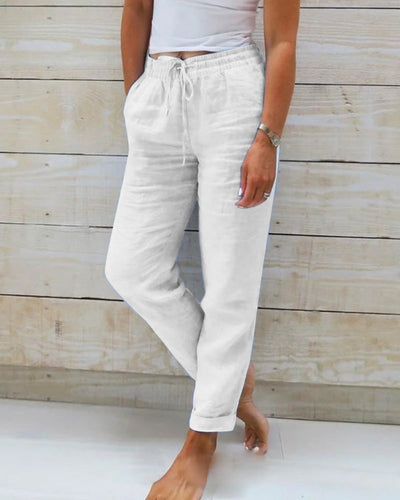 Pantalon respirant avec taille élastique et coupe décontractée