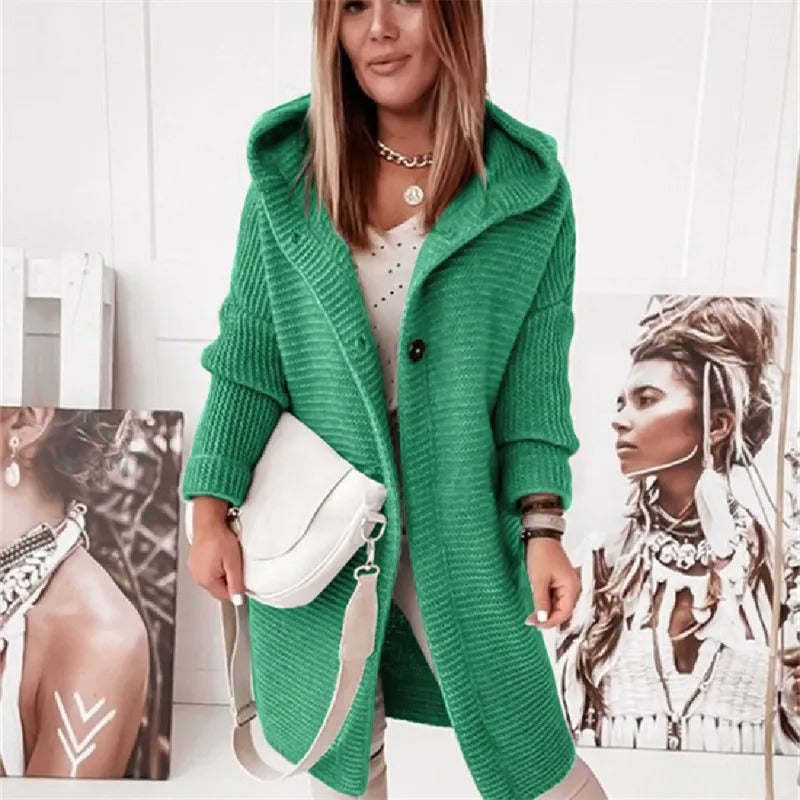 Cardigan elegante da donna con cappuccino - Kasjmier Look