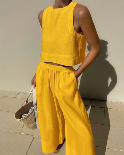 Heather - Ensemble sans manches avec pantalon pour femme