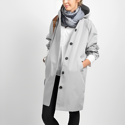 Classico mackintosh impermeabile con cappuccio da donna