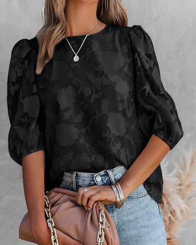 Dorothea - Camisa de gasa con mangas abullonadas