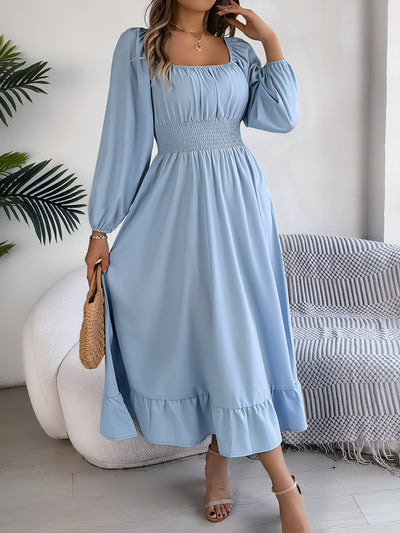 Robe de mariée taille haute à volants pour femme - Idéale pour le printemps/été