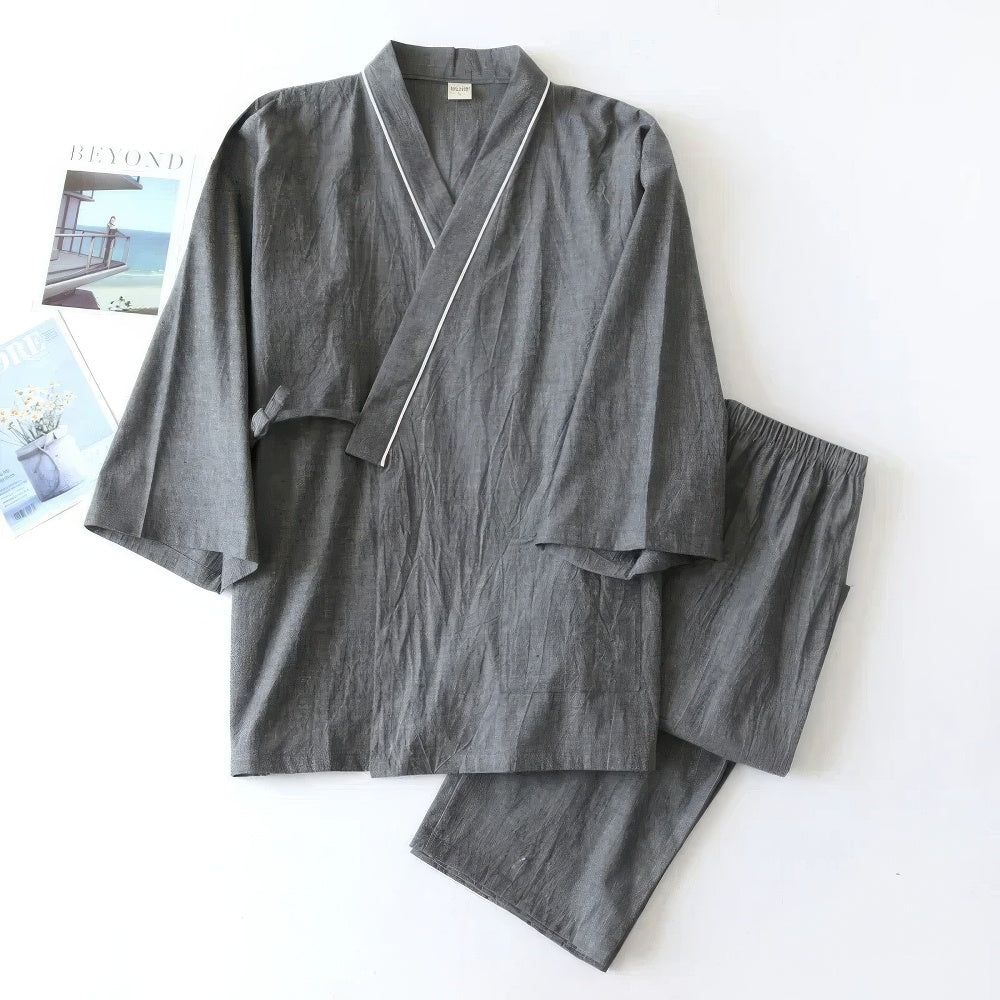 Set di pigiama da uomo in kimono tradizionale giapponese