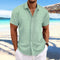 Camicia da uomo a maniche corte con bottoni a righe