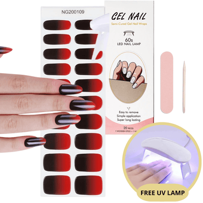 Set di adesivi per unghie in gel con lampada UV