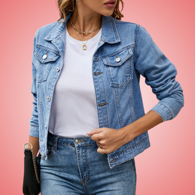 Isabela | Chaqueta de jeans con cuello clásico