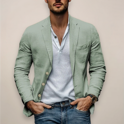 Blazer de lino para hombre: ligero, cómodo y elegante para el verano.