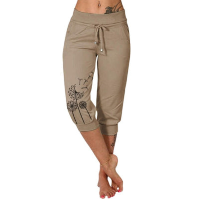 Megan - Pantalon large taille haute décontracté à la mode Pantalon court taille haute