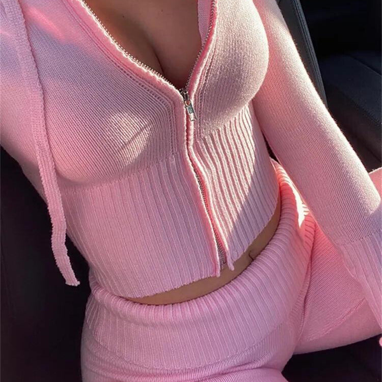 Accogliente set da donna con cappuccio