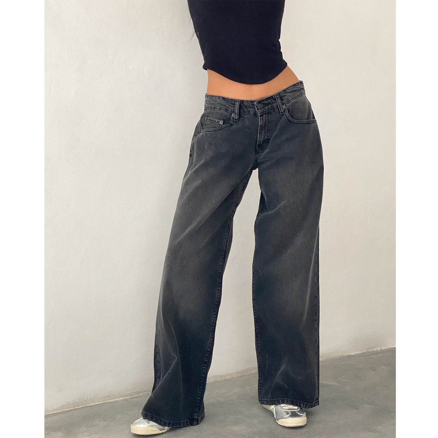 Jasmine - Pantalon large en jean pour femme