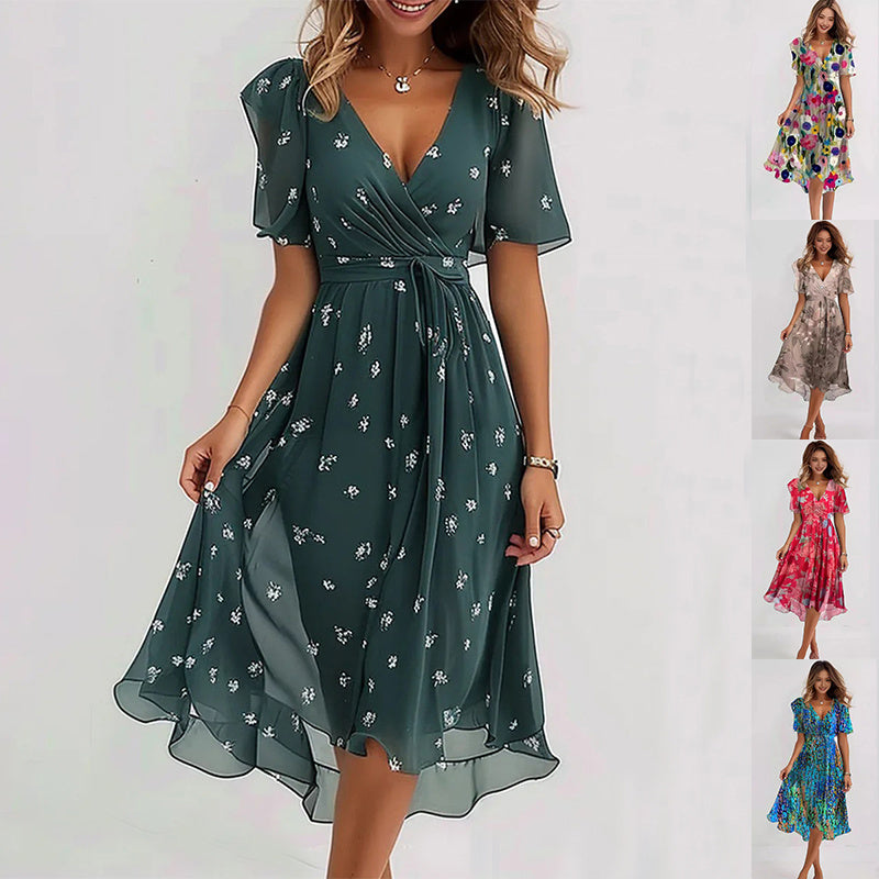 Lin | Robe midi fleurie tendance