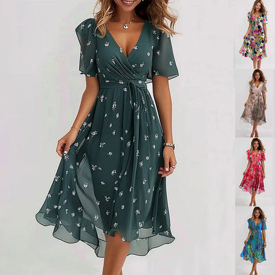 Lin | Robe midi fleurie tendance