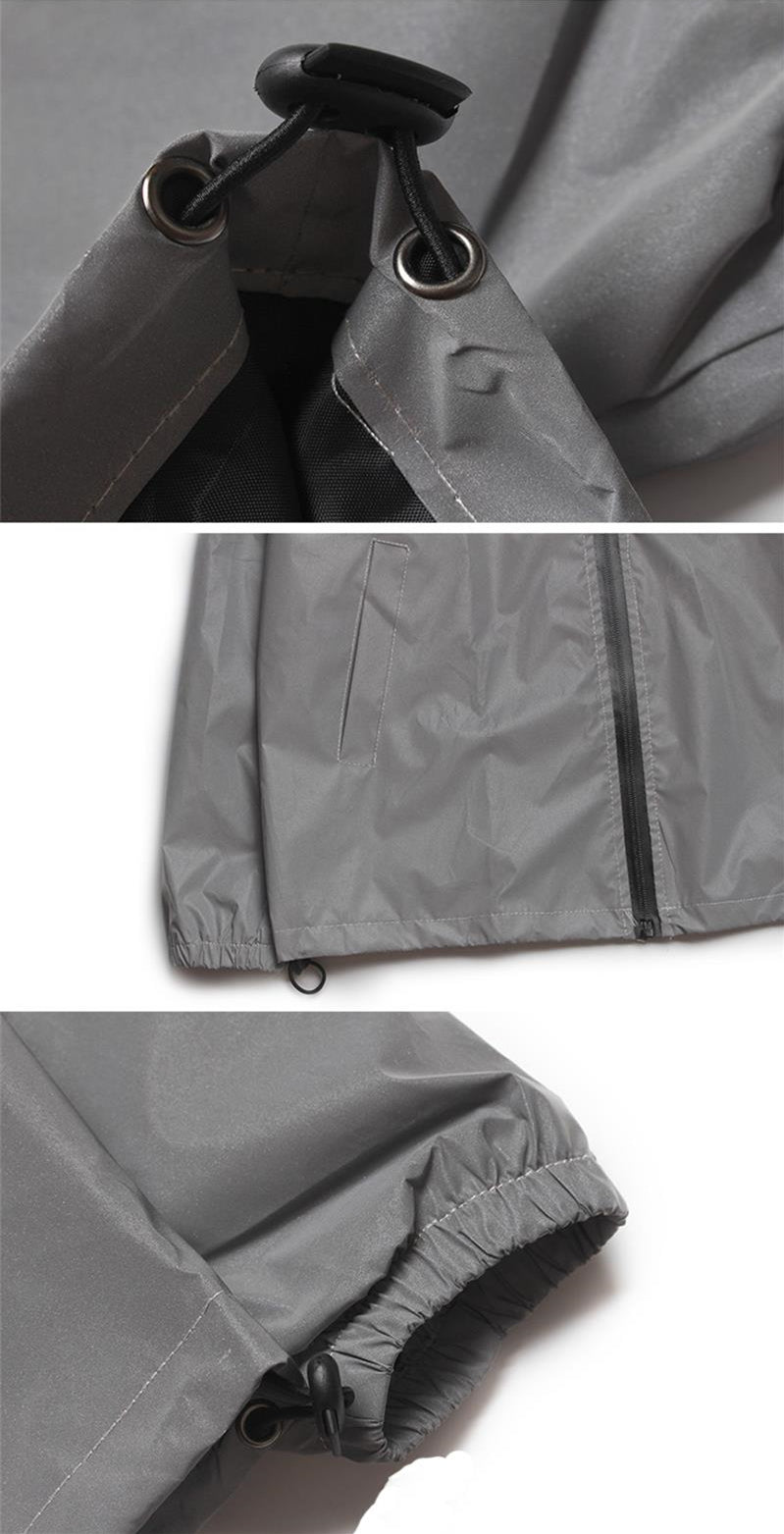 Chaqueta cortavientos impermeable reflectante con capucha para hombre