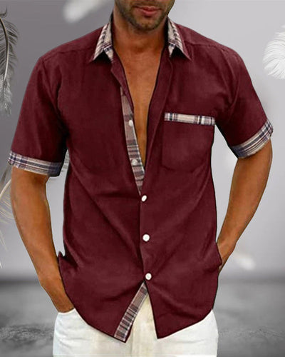 Chemise à manches courtes pour homme