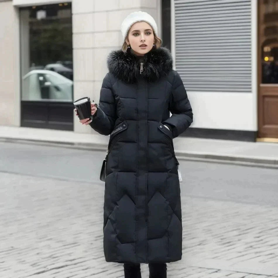 FARA - Élégant manteau en fausse fourrure italienne