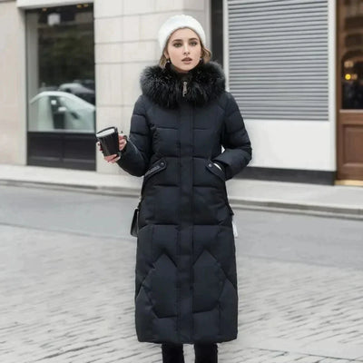 FARA - Élégant manteau en fausse fourrure italienne