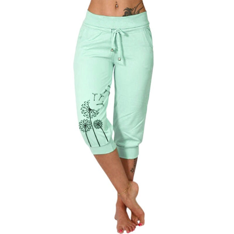 Megan - Pantalon large taille haute décontracté à la mode Pantalon court taille haute