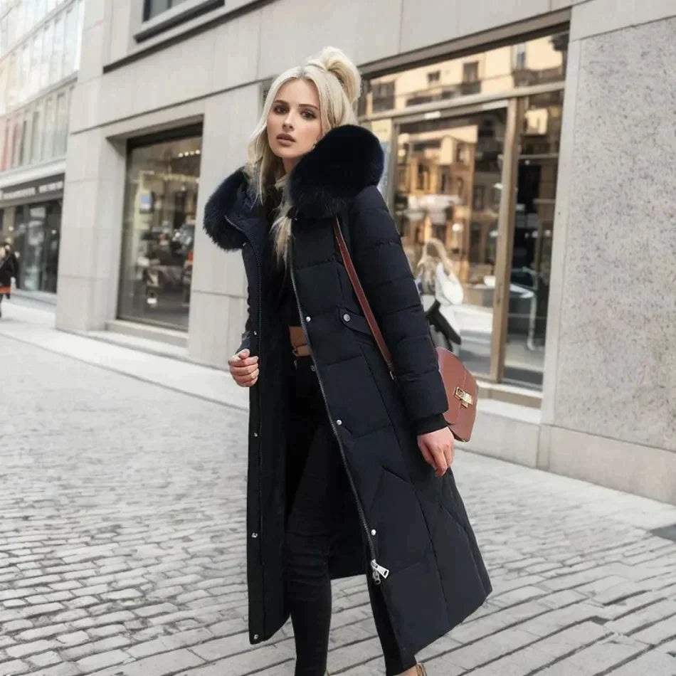 FARA - Élégant manteau en fausse fourrure italienne