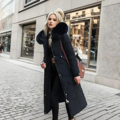 FARA - Élégant manteau en fausse fourrure italienne