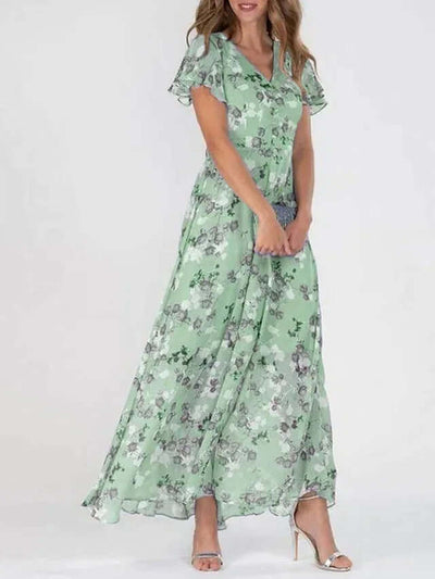 Vestido colorido y elegante para mujer.
