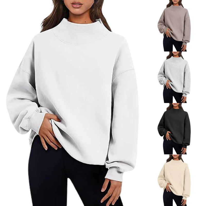 Maglione basic aderente con maniche lunghe