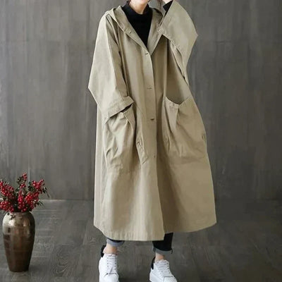 Trench classico oversize da donna con cintura