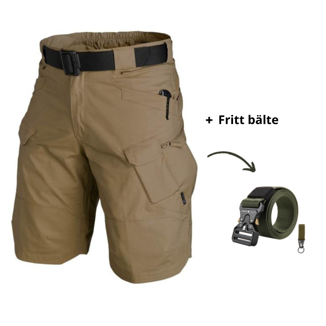 Alex - Shorts multibolsillos + cinturón gratis