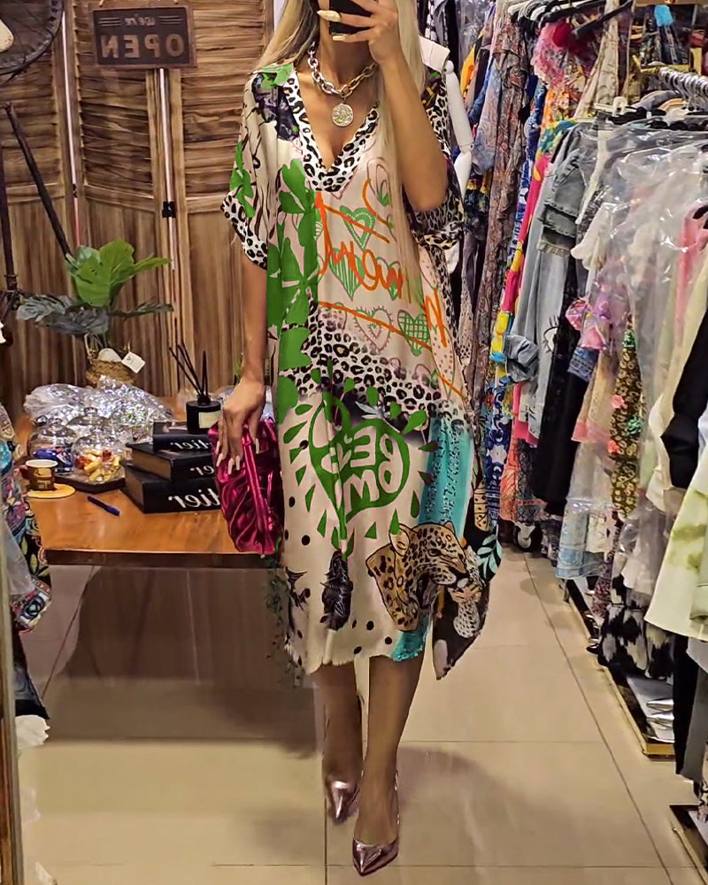 Janne | Vestido informal con cuello en V