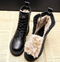Delphine - Botas de invierno de cuero negro