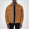 RetroStreet | Giacca corta con zip in pelle scamosciata
