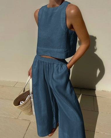 Heather - Ensemble sans manches avec pantalon pour femme