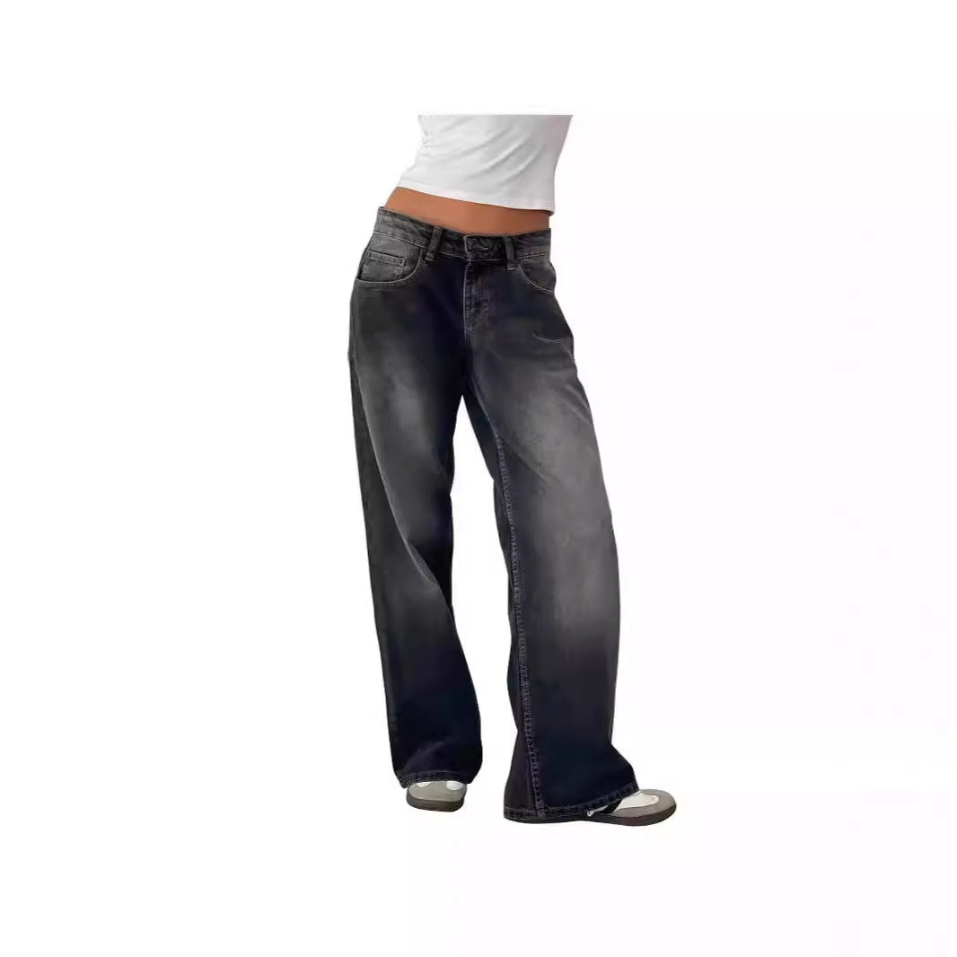 Jasmine - Pantalon large en jean pour femme