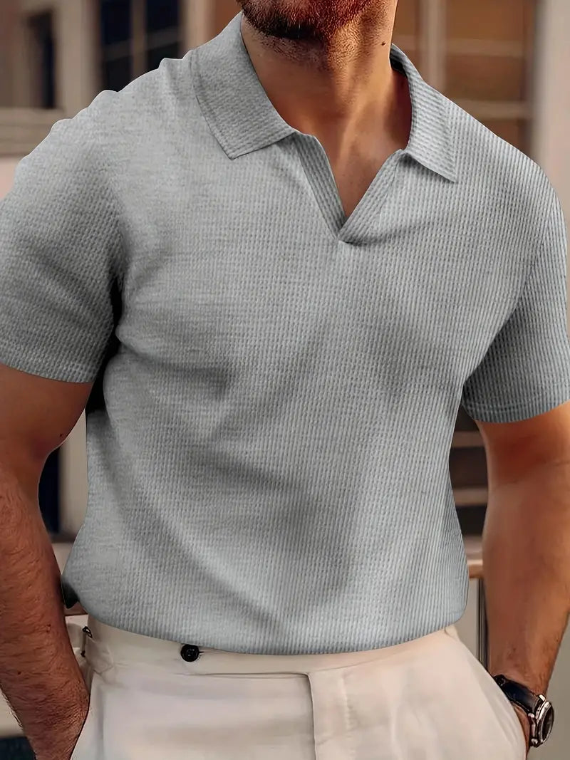 Polo décontracté à manches courtes pour homme