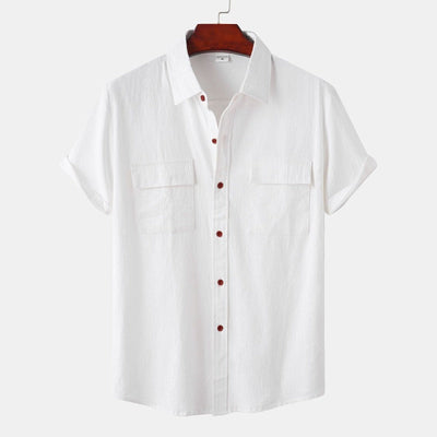 Chemises en lin à manches courtes Chemises pour hommes