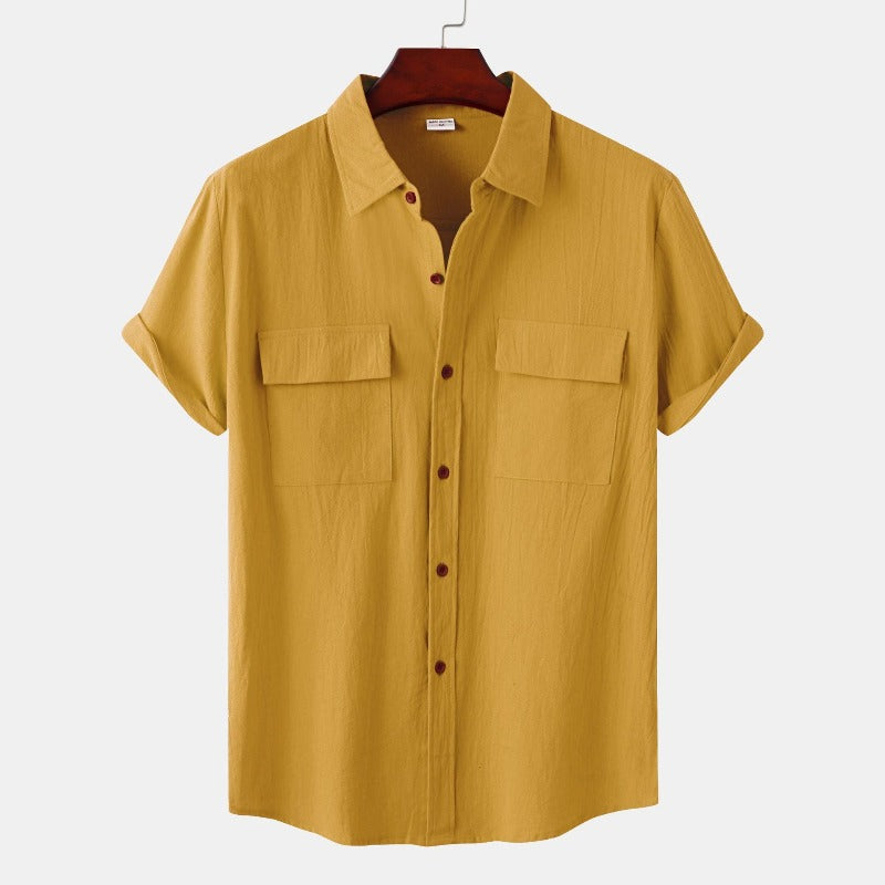 Chemises en lin à manches courtes Chemises pour hommes