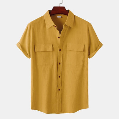 Chemises en lin à manches courtes Chemises pour hommes