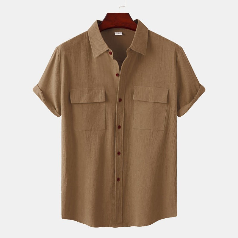 Chemises en lin à manches courtes Chemises pour hommes