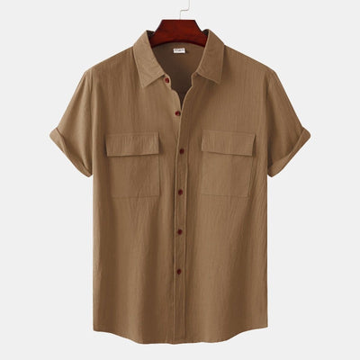 Chemises en lin à manches courtes Chemises pour hommes