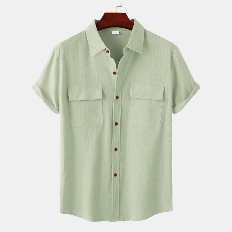 Chemises en lin à manches courtes Chemises pour hommes