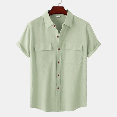 Chemises en lin à manches courtes Chemises pour hommes